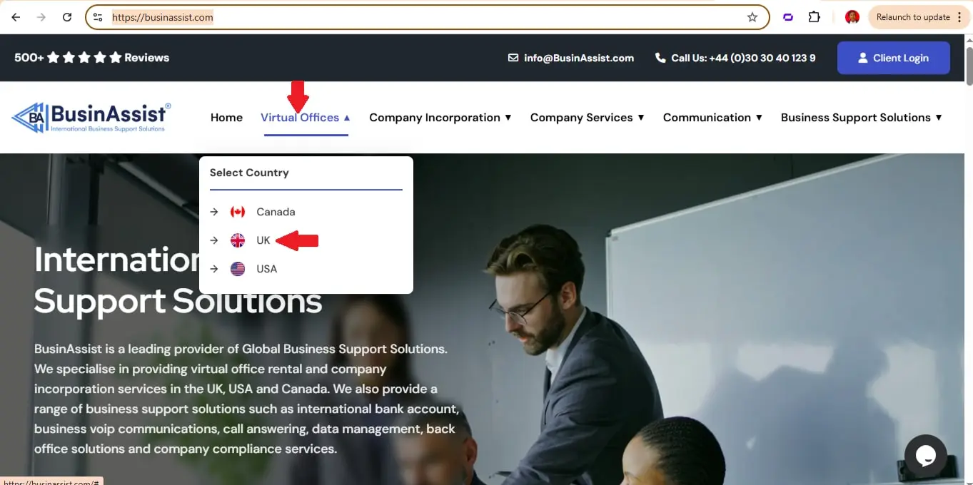 main page businassist