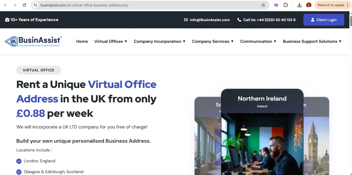 main uk virtual office page