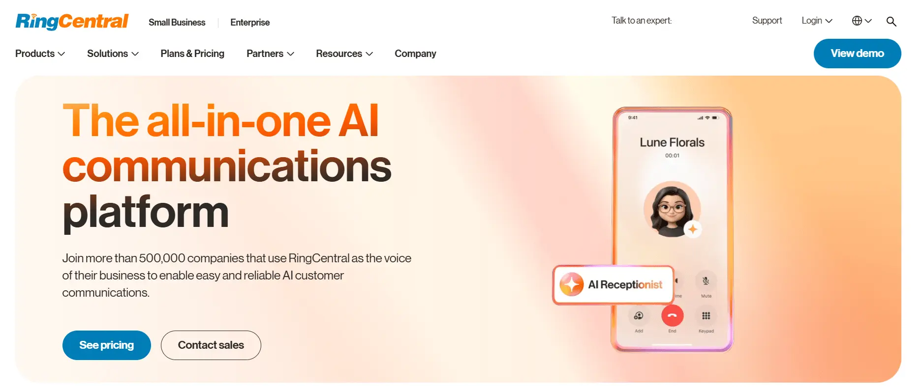 RingCentral virtual number